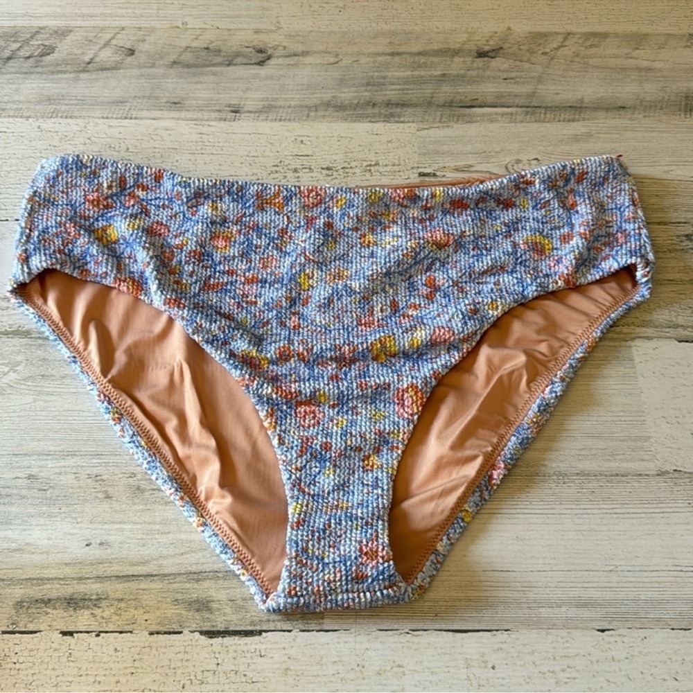 NWT J. Crew Floral Paisley Swim Bikini Bottoms BH495 BLUE‎